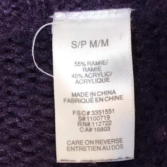 Dark purple small/medium button up long sweater - Picture 6 of 6